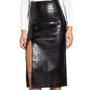ISO Topshop Croc Faux Leather Pencil Skirt